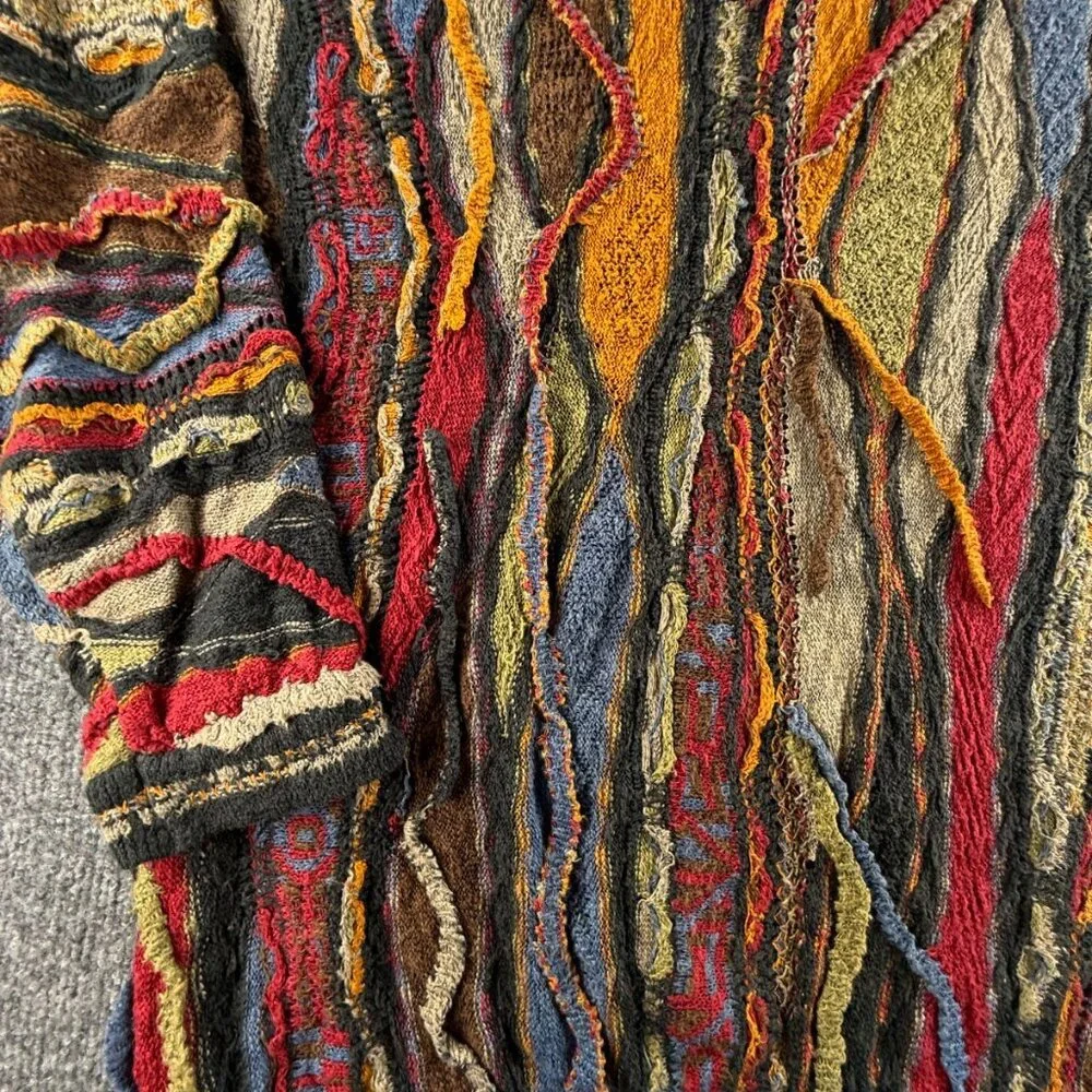 Coogi Classic Linen Blend Australia Sweater XL Pullover Colorful Authentic - Picture 3 of 16